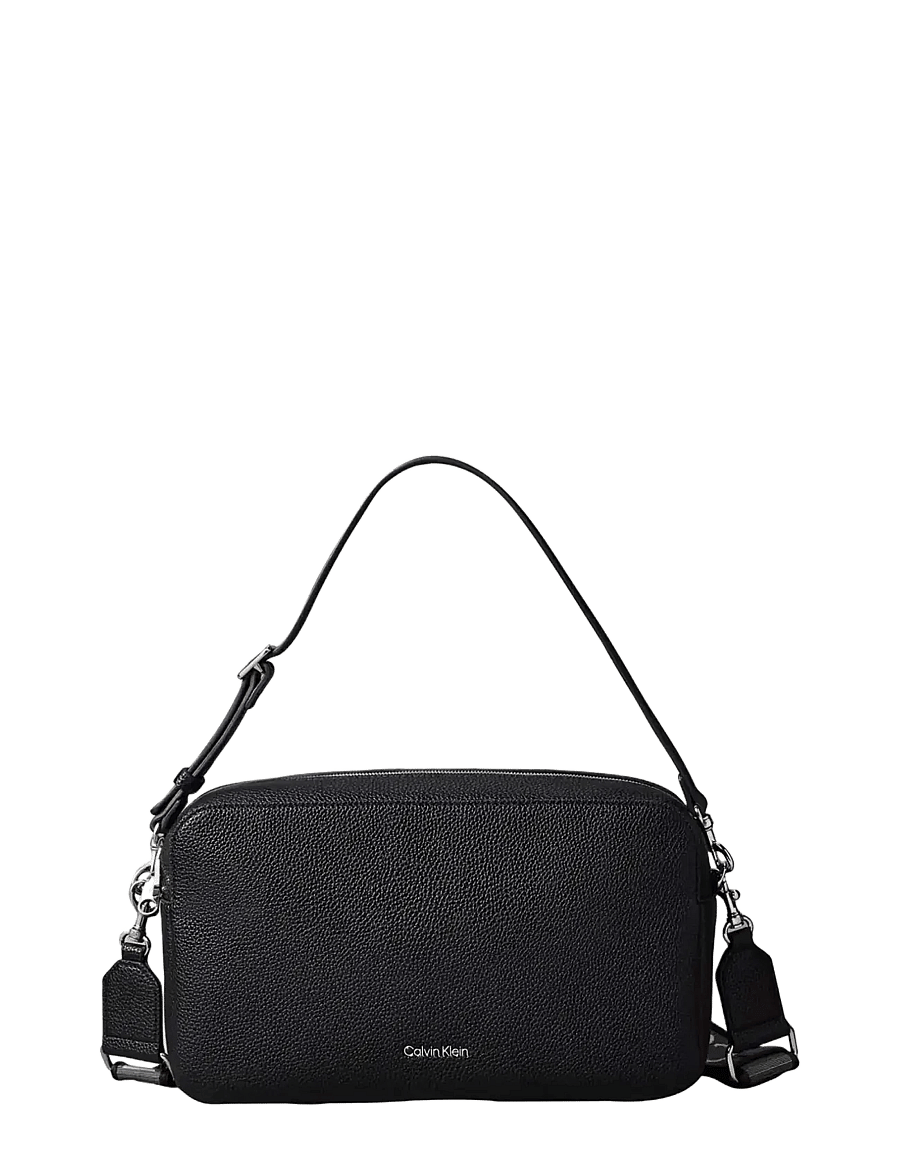 Calvin Klein - WEBBING 2X STRAP LG CAMERA BAG - umhängetaschen - black - 1