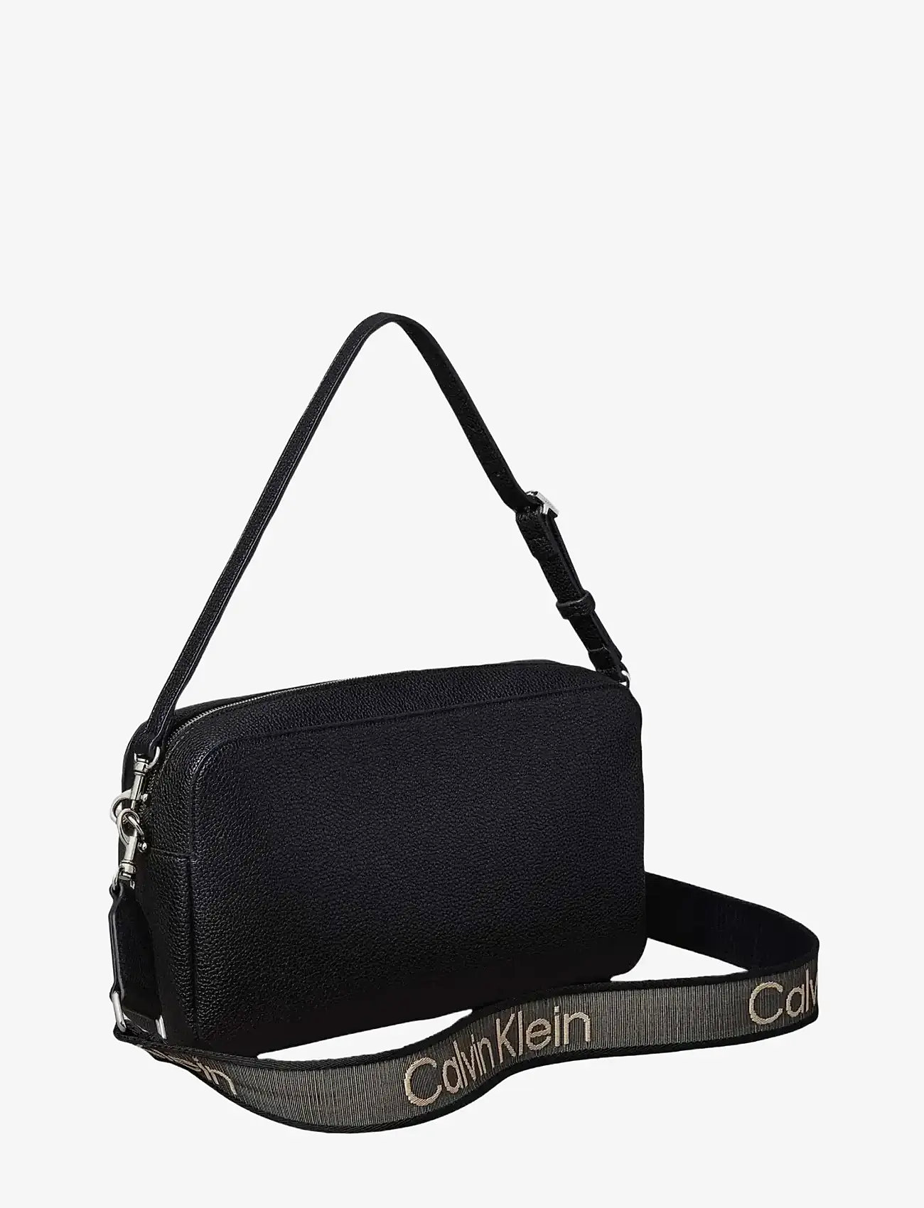 Calvin Klein - WEBBING 2X STRAP LG CAMERA BAG - crossbody bags - black - 2