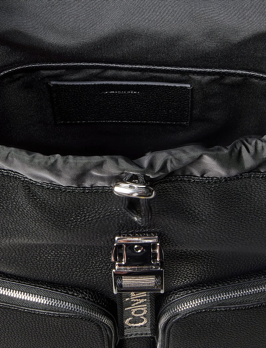 Calvin Klein - WEBBING STRAP FLAP BACKPACK - ryggsäckar - black - 3