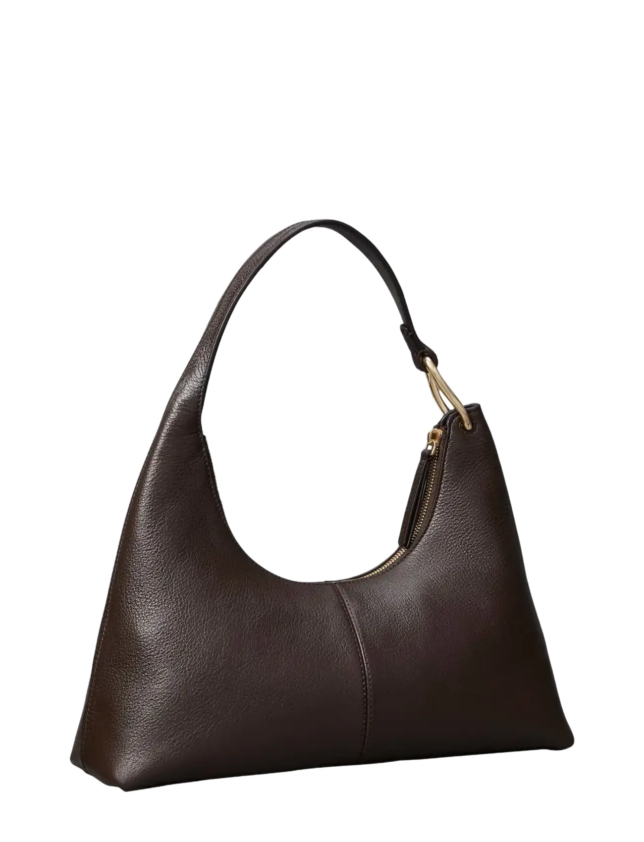 Calvin Klein SLOUCHY LEATHER SHOULDER BAG - Bags - DELICIOSO / brown