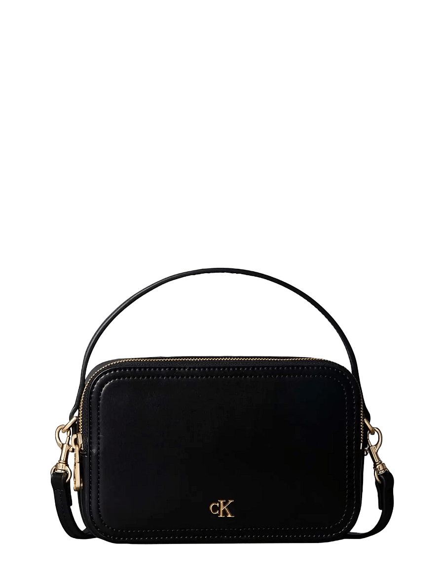 Calvin Klein - CK HARDWARE CAMERA BAG - crossbody bags - black - 0