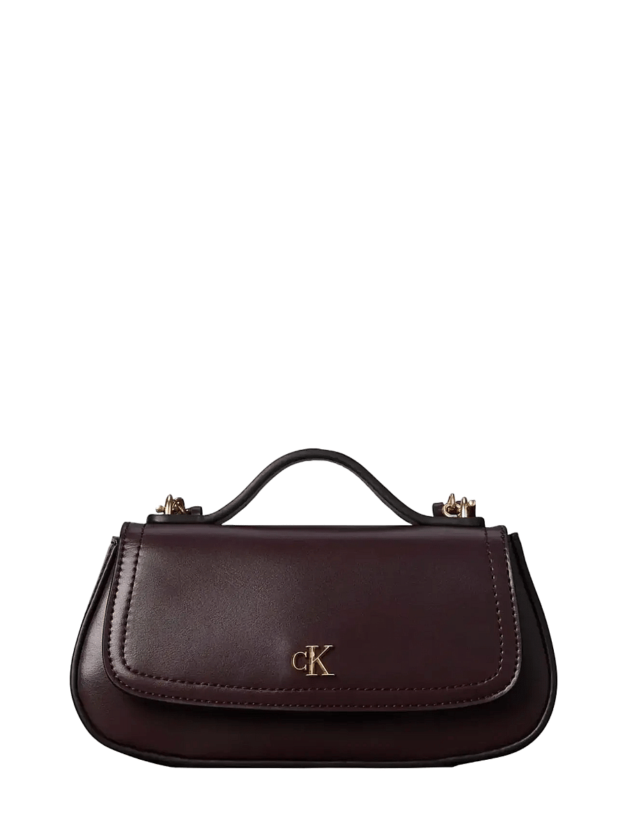 Calvin Klein - CK TOP HANDLE CROSSBODY - crossbody bags - fudge - 0
