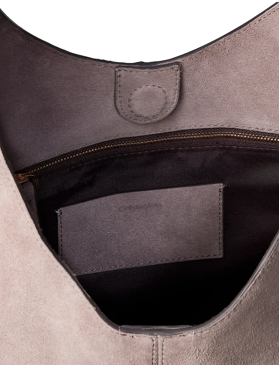 Calvin Klein - SLOUCHY SUEDELARGE SHOULDER BAG - shoulder bags - moonstruck suede - 3