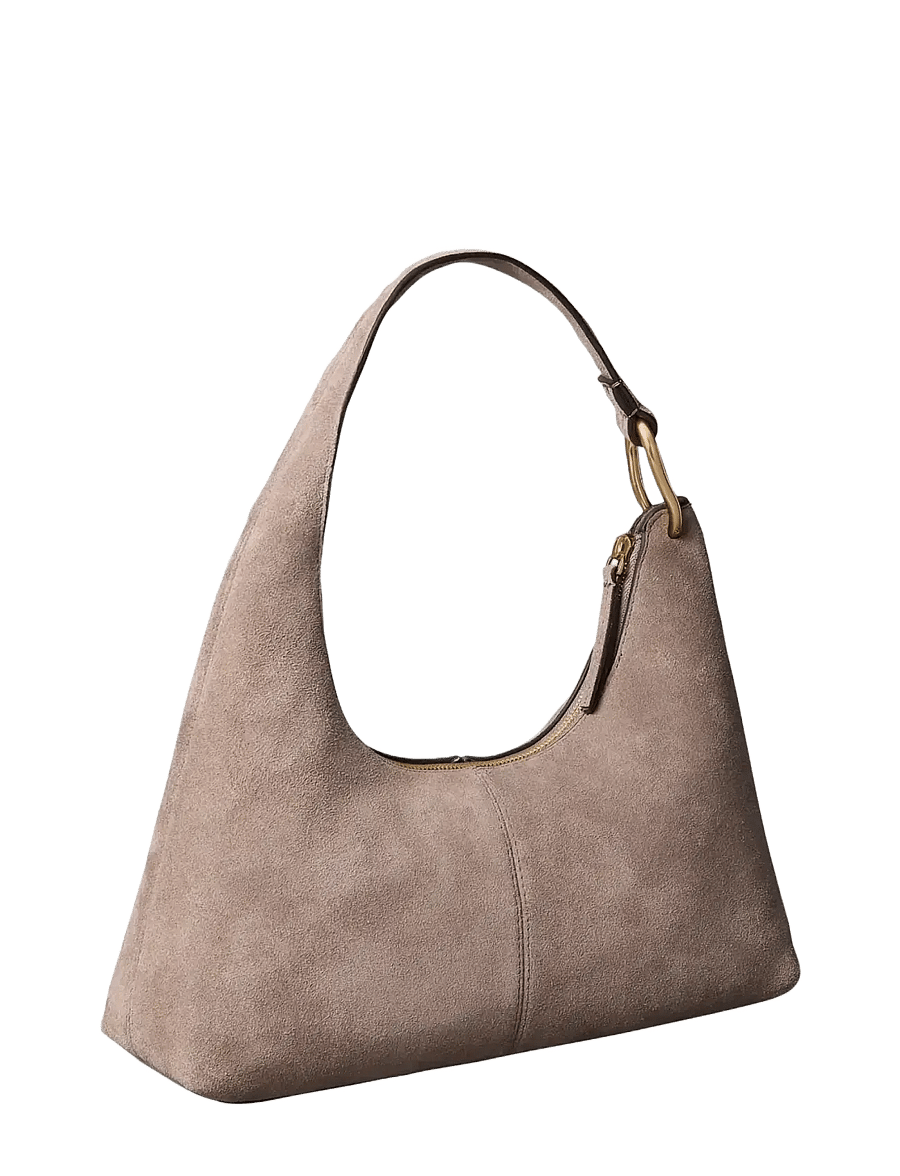 Calvin Klein - SLOUCHY SUEDE SHOULDER BAG - shoulder bags - moonstruck suede - 2