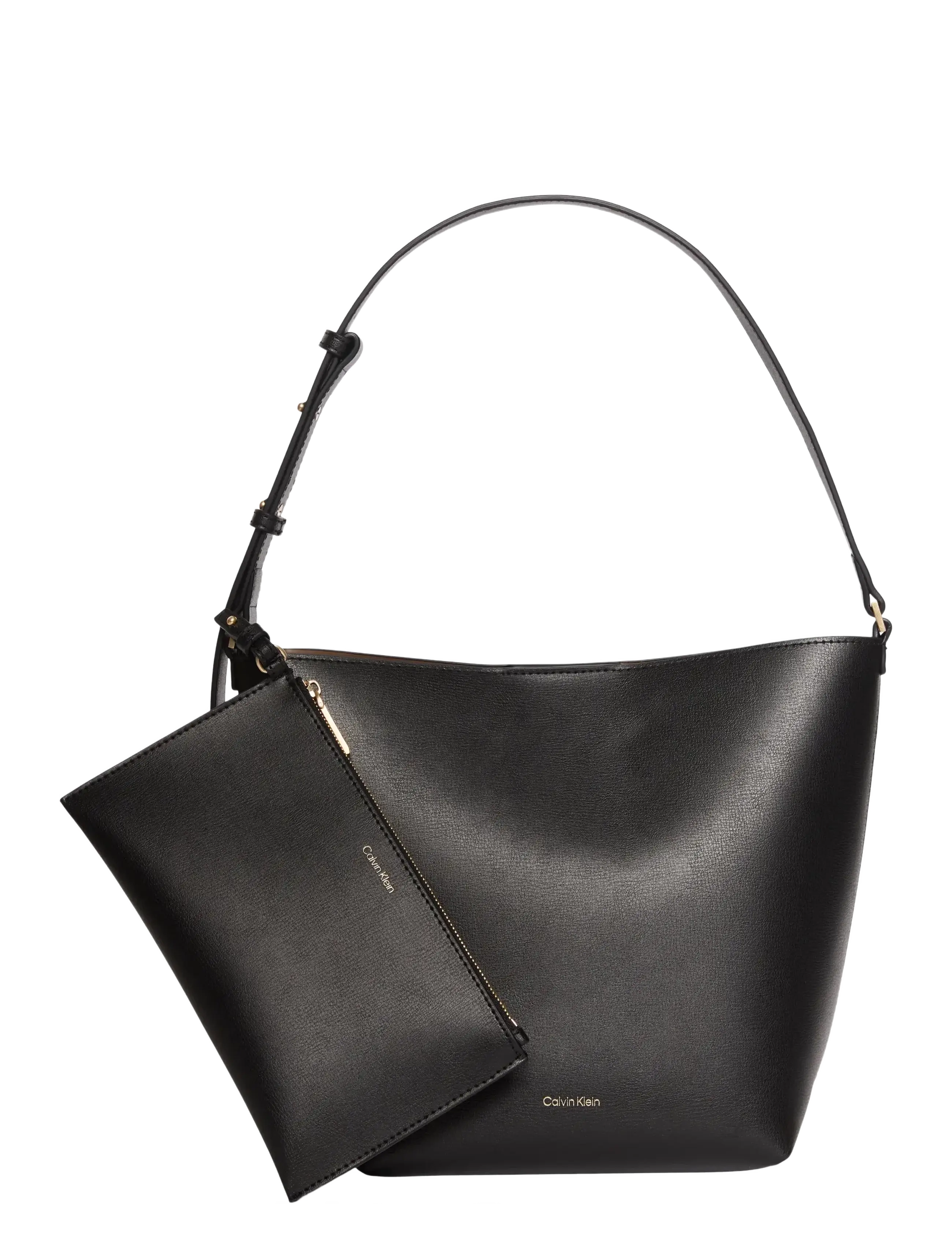 Calvin Klein - FOIL LOGO MEDIUM BUCKET - bucket bags - black toasted coconut - 2