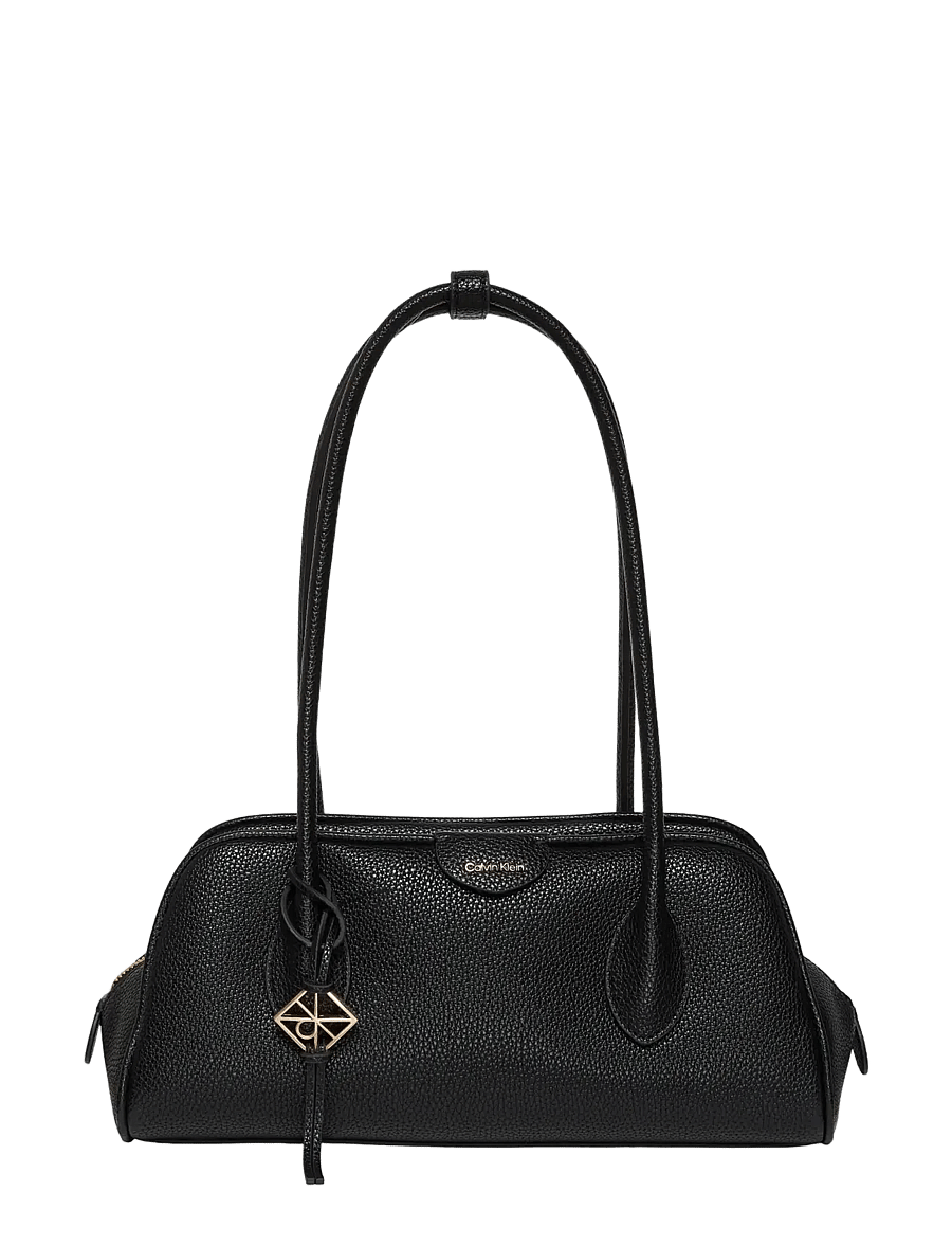 Calvin Klein - EMBLEM TRIO PEBBLE SHOULDER BAG - everyday style - black - 0
