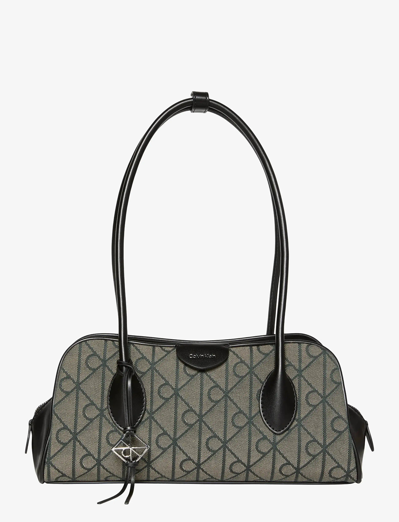 Calvin Klein - EMBLEM TRIO JACQUARD SHOULDER BA - hverdags stil - lotus beige black aop jqd - 1
