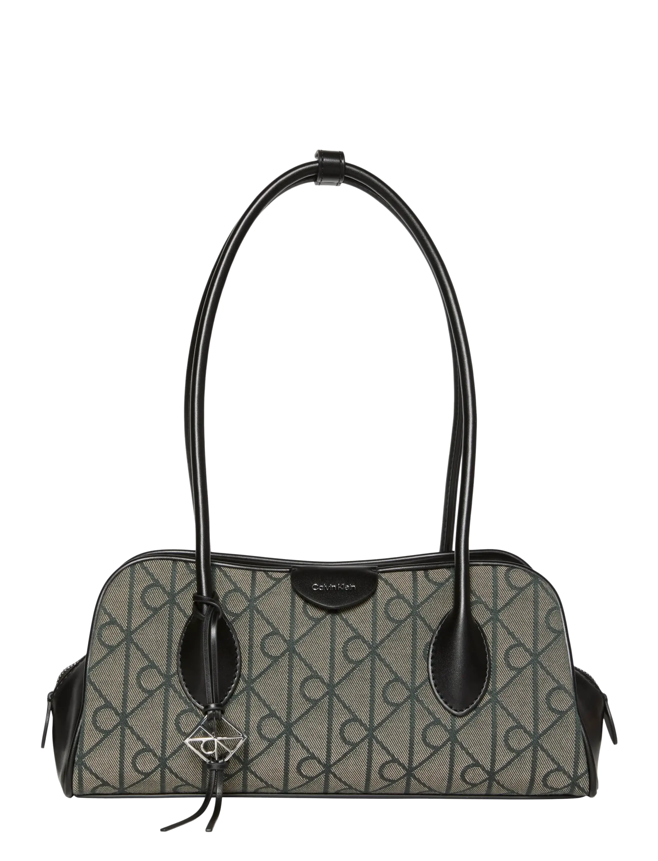 Calvin Klein EMBLEM TRIO JACQUARD SHOULDER BA - Geburtstag - LOTUS BEIGE BLACK AOP JQD / multi