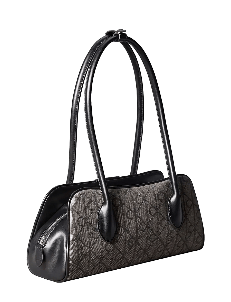Calvin Klein - EMBLEM TRIO JACQUARD SHOULDER BA - hversdagsleg tíska - lotus beige black aop jqd - 2