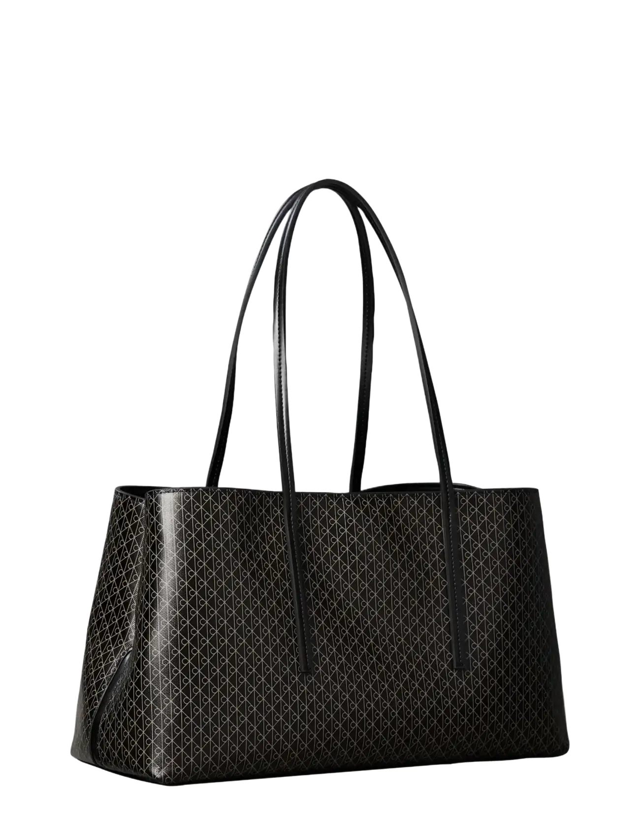 Calvin Klein - EMBLEM AOP MEDIUM WORK TOTE - black  aop - 2