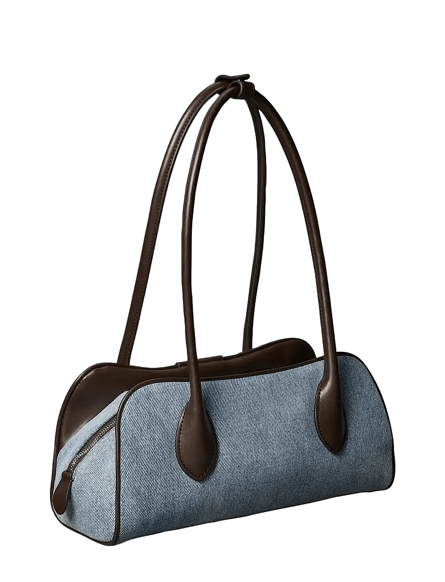 Calvin Klein - EMBLEM TRIO DENIM SHOULDER BAG - axelremsväskor - light wash denim - 2