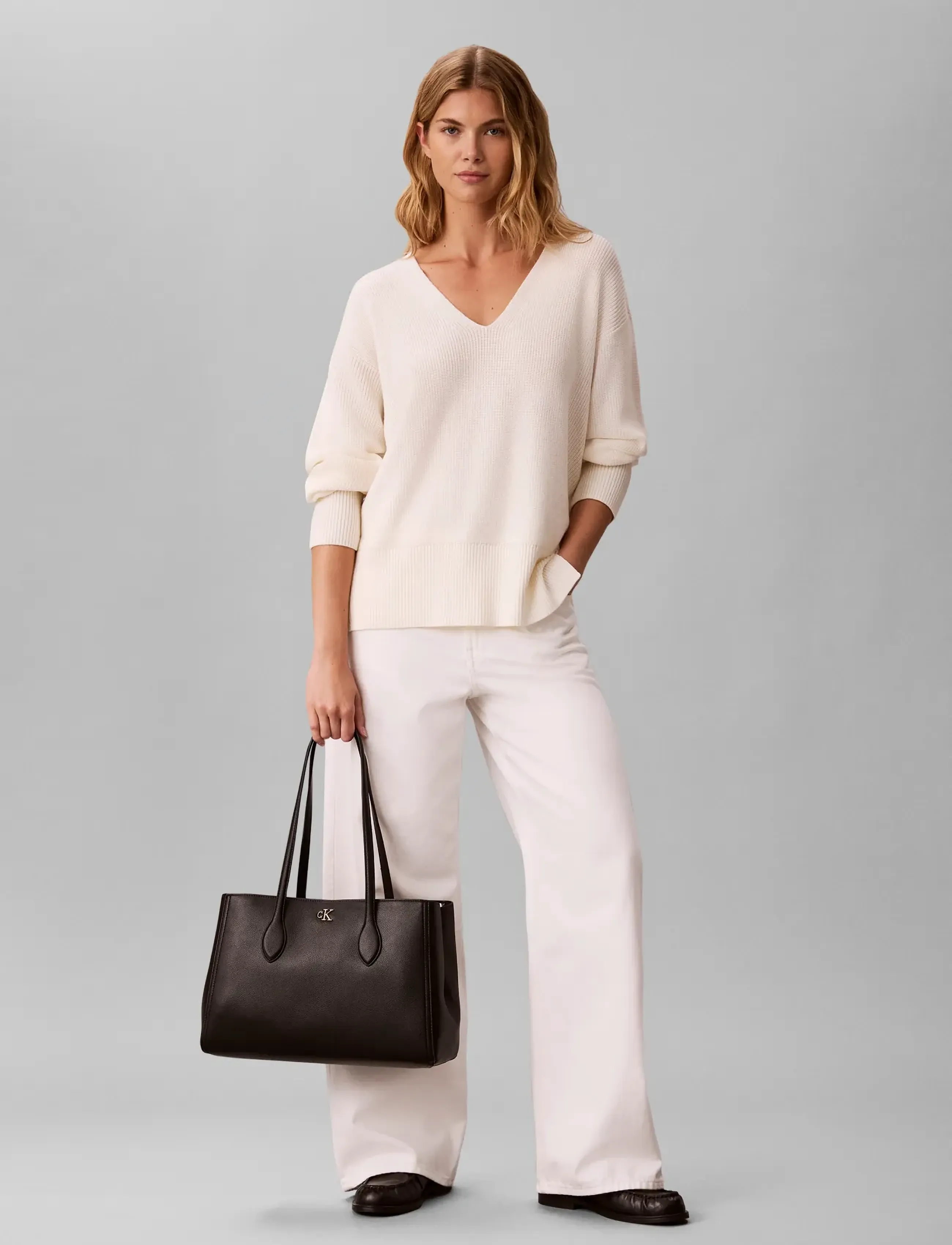 Calvin Klein CK MEDIUM WORK TOTE - Calvin Klein - BLACK / black