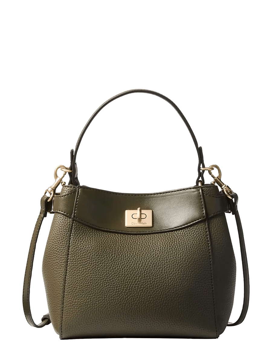 Calvin Klein - MIX MEDIA CROSSBODY - crossbody bags - olive night - 0
