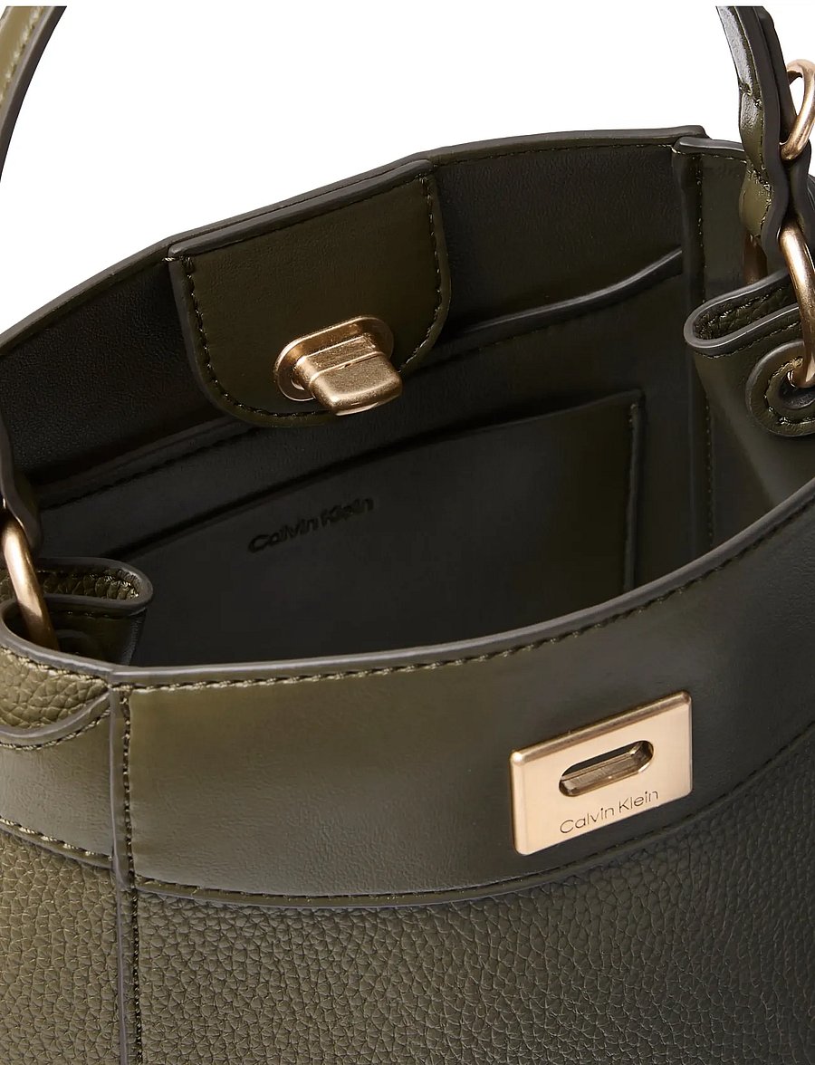 Calvin Klein - MIX MEDIA CROSSBODY - crossbody bags - olive night - 2
