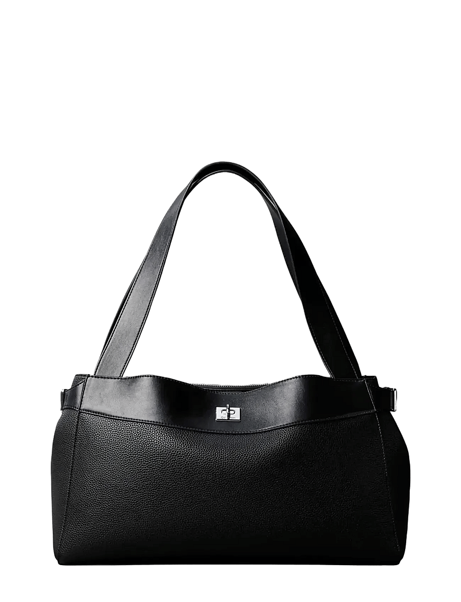 Calvin Klein - MIX MEDIA WORK TOTE - tote bags - black - 0