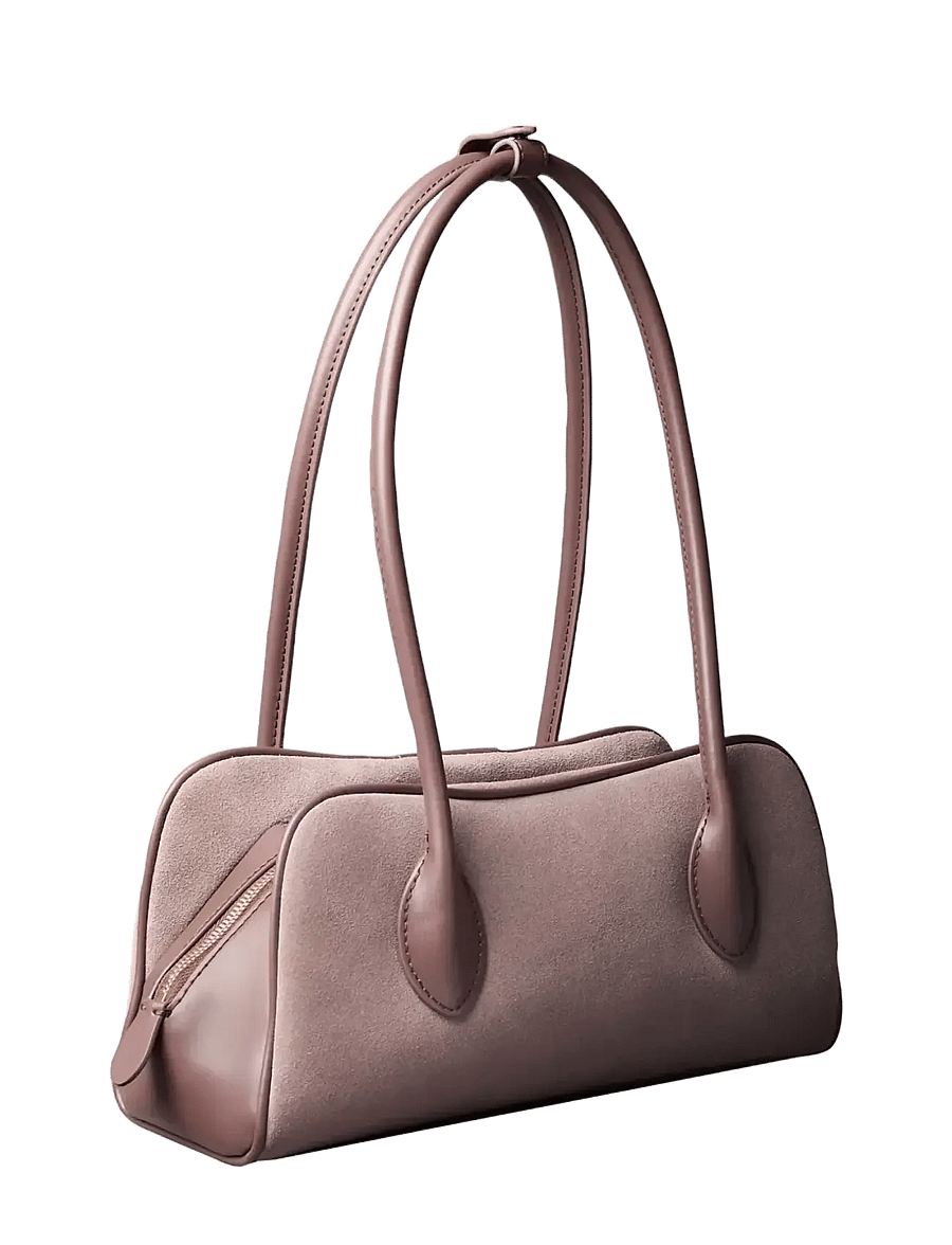 Calvin Klein - EMBLEM TRIO SUEDE SHOULDER BAG - hverdags stil - moonstruck plum truffle - 1