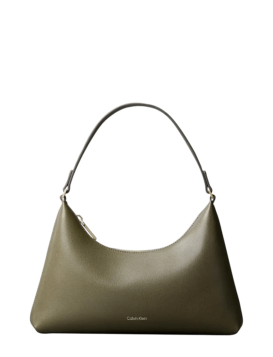 Calvin Klein - FOIL LOGO SMALL SHOULDER BAG - everyday style - olive night seagrass - 0