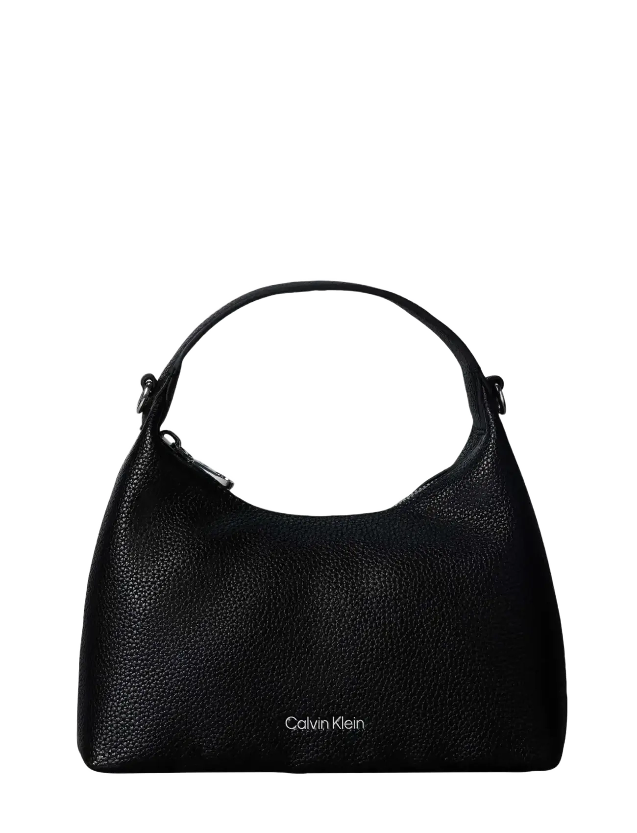 Calvin Klein WEBBING STRAP SMALL BAG - Bags - BLACK SHINY NICKEL / black