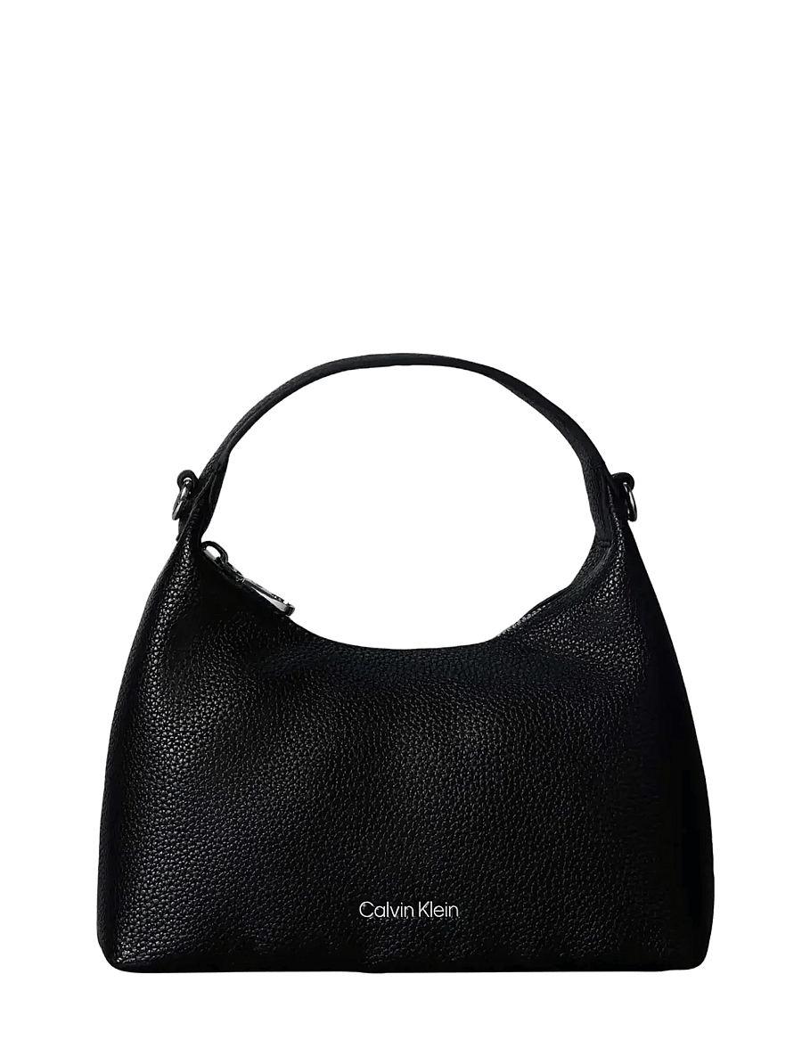Calvin Klein - WEBBING STRAP SMALL BAG - everyday style - black shiny nickel - 1
