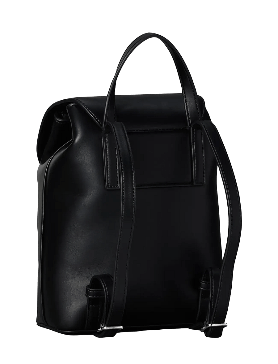 Calvin Klein - BOLD CK FLAP MINI BACKPACK - igapäevane stiil - black white - 2