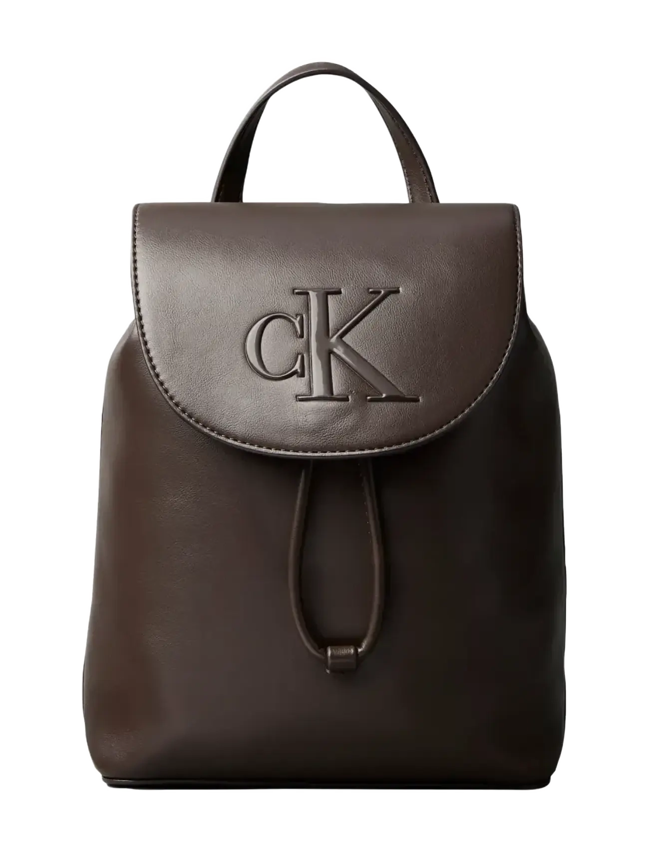 Calvin Klein BOLD CK FLAP MINI BACKPACK - Kotid - DELICIOSO / brown