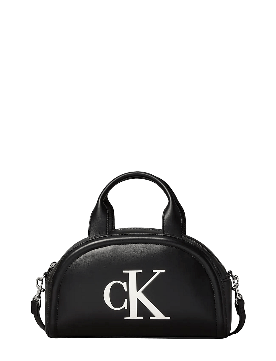 Calvin Klein - BOLD CK DOME CROSSBODY - erilised sündmused - black white - 1