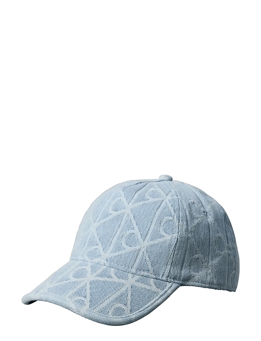 Calvin Klein - AOP JACQUARD DENIM BB CAP - caps - light wash - 0
