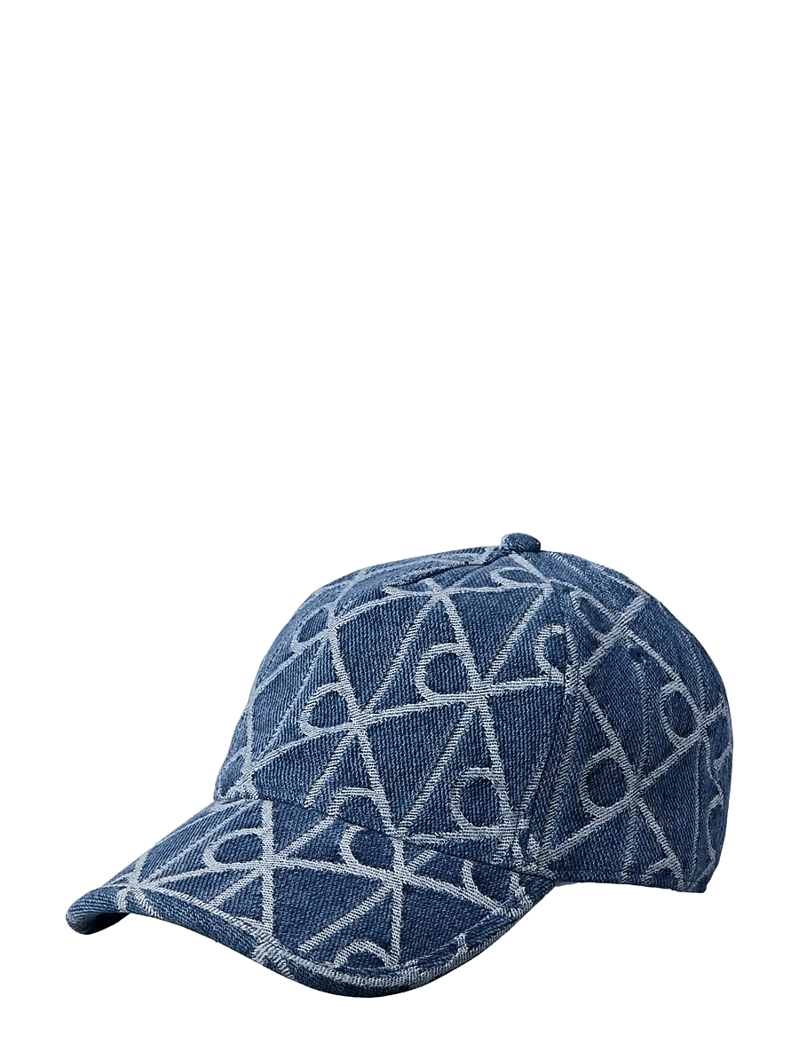 Calvin Klein - AOP JACQUARD DENIM BB CAP - nokamütsid - medium wash - 0