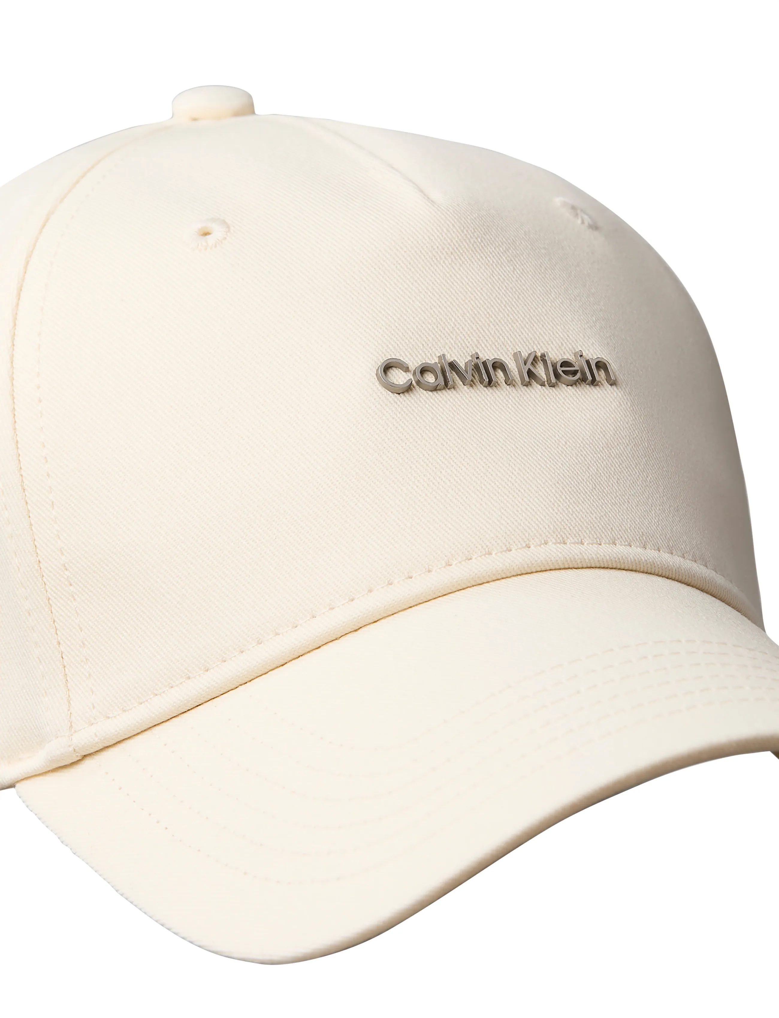 Calvin Klein - COTTON TWILL W/ HW CAP - kasketter & caps - bone white - 2