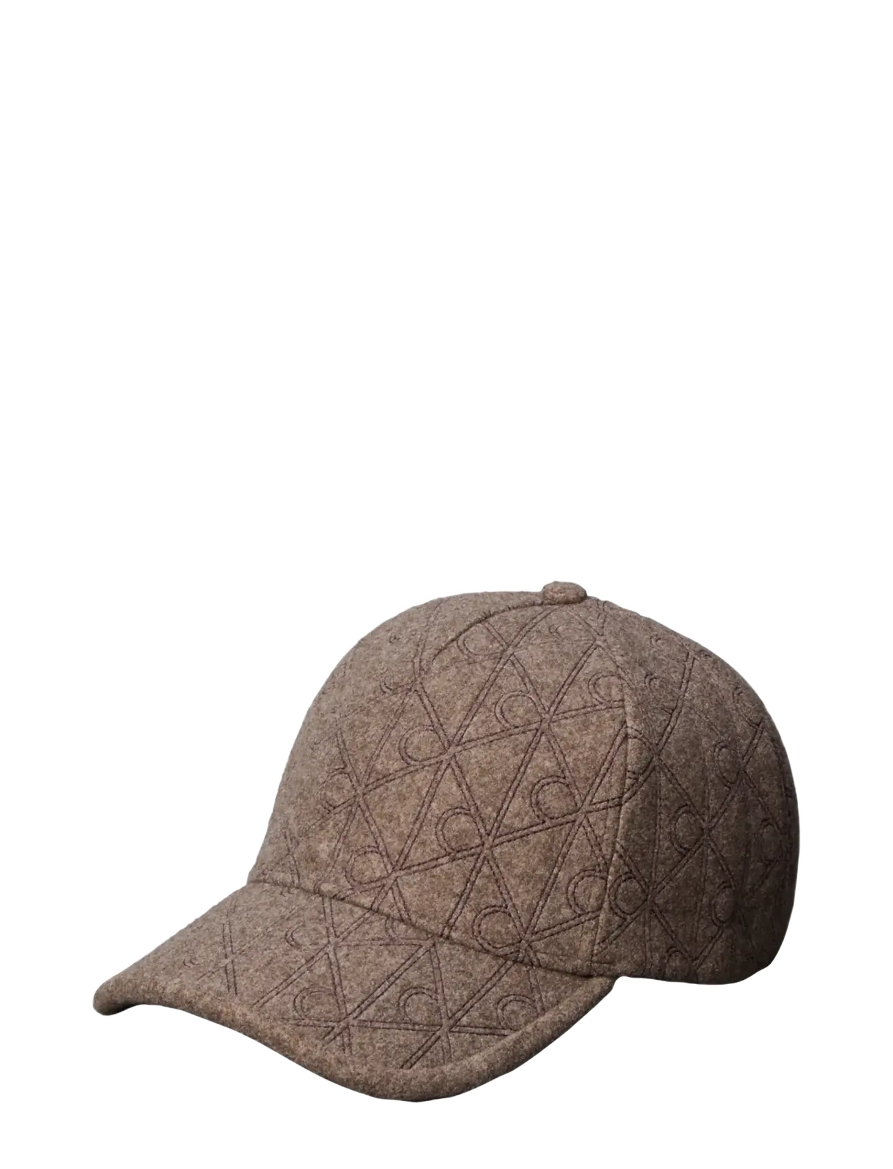 Calvin Klein AOP EMBROIDERED WOOL FELT CAP - Caps - DEMITASSE HEATHER / brown