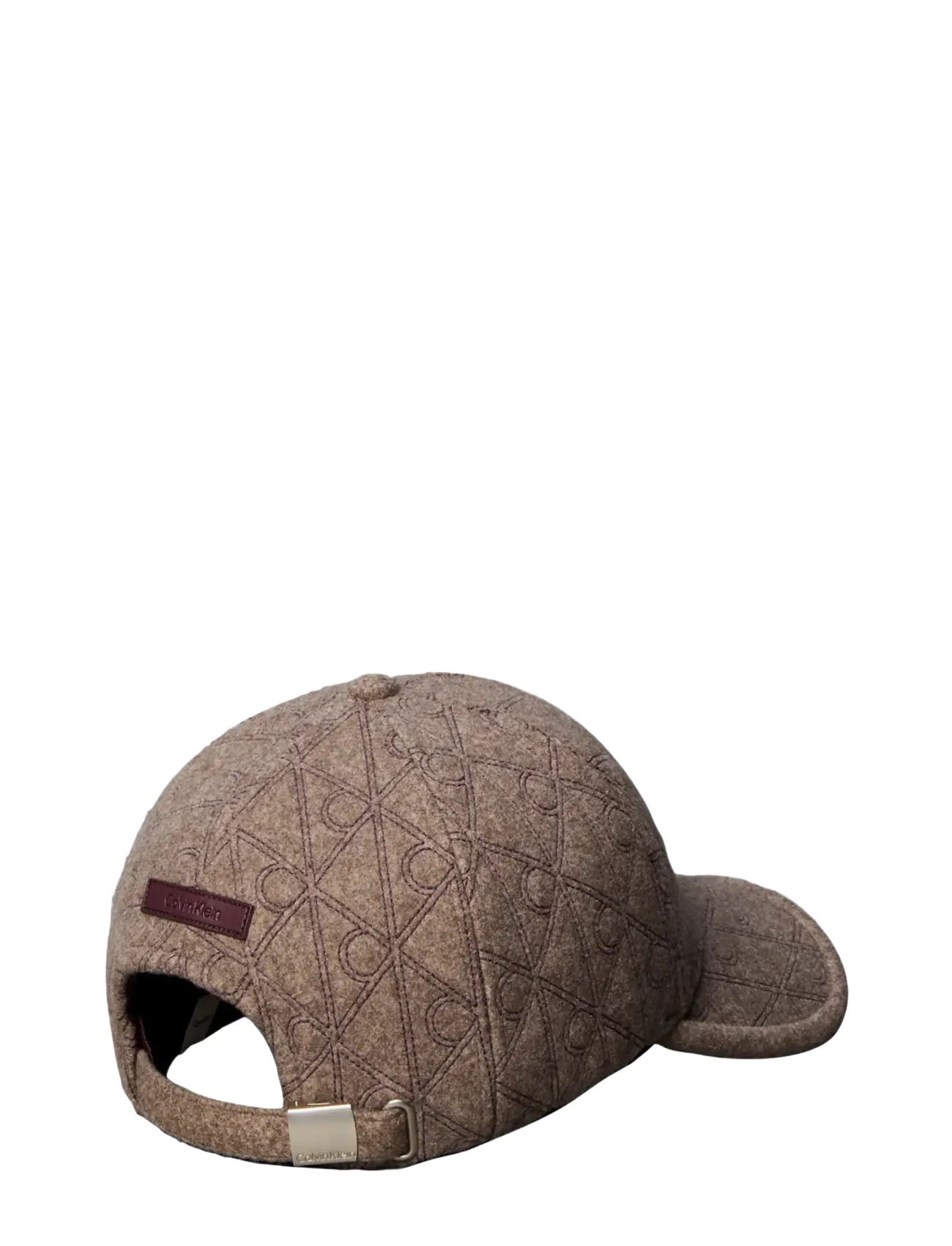 Calvin Klein - AOP EMBROIDERED WOOL FELT CAP - caps - demitasse heather - 1