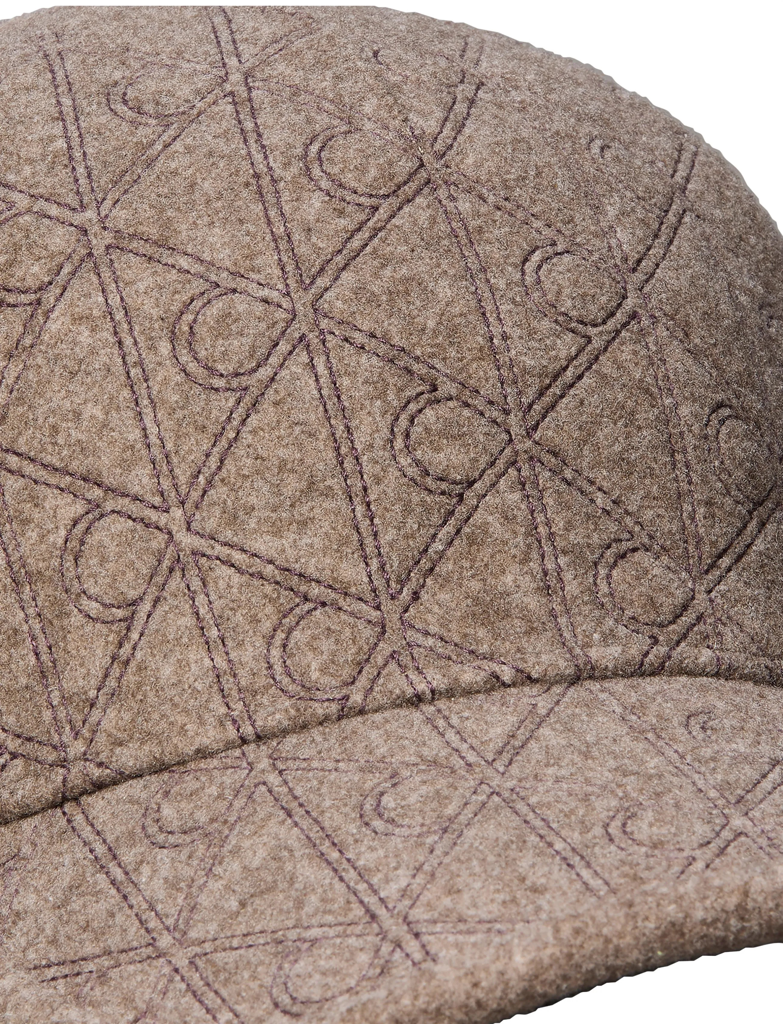 Calvin Klein - AOP EMBROIDERED WOOL FELT CAP - caps - demitasse heather - 2