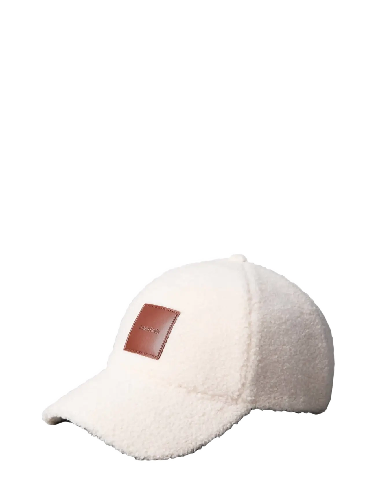 Calvin Klein ALL-OVER SHERPA W/ PATCH CAP - Accessories - BIRCH / cream