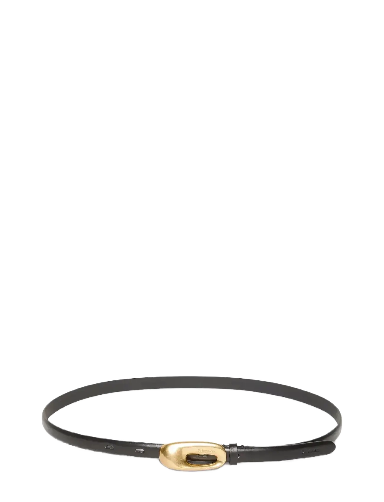 Calvin Klein - ELONGATED CHUCNHY BUCKLE 15MM - black  tumbled deep gold - 2