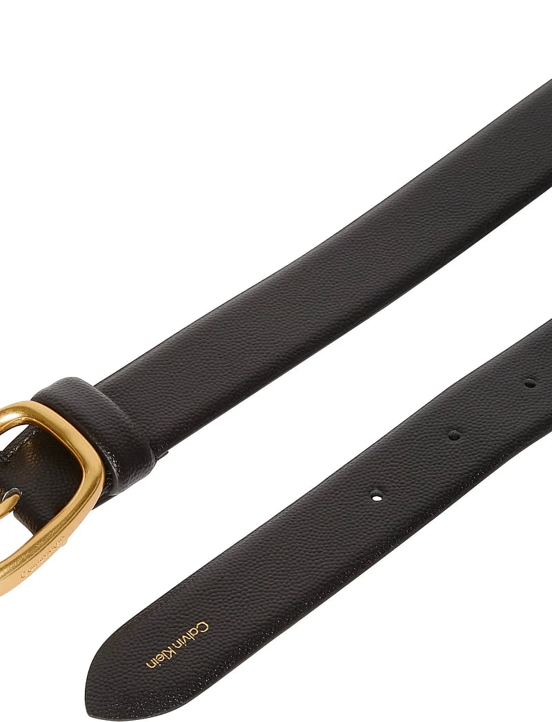 Calvin Klein - CHUNKY BUCKLE PEBBLE STRAP 30MM - casual bælter - black/ tumbled deep gold - 4