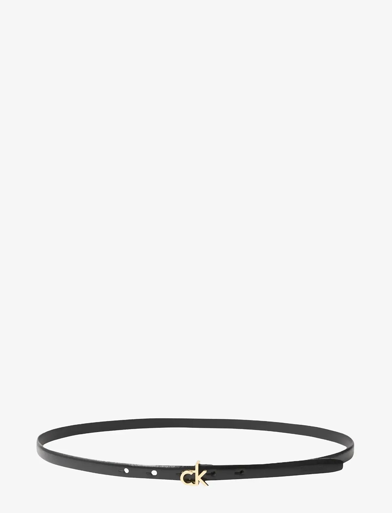 Calvin Klein - CK BUCKLE SKINNY BELT 15MM - casual bælter - black - 0