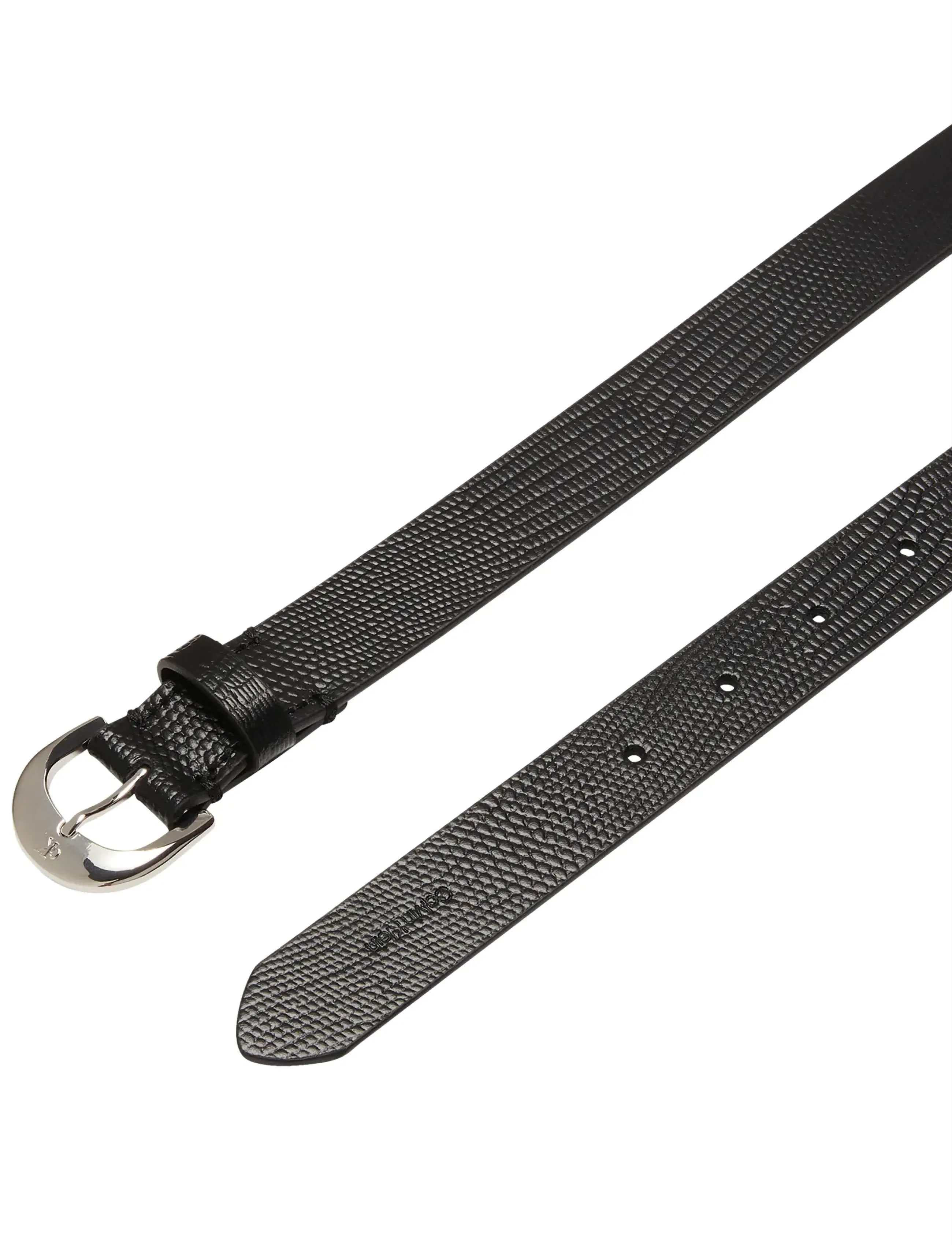 Calvin Klein - CLASSIC BUCKLE LIZARD EMBOSS 25M - kasdieniai diržai - black - 1