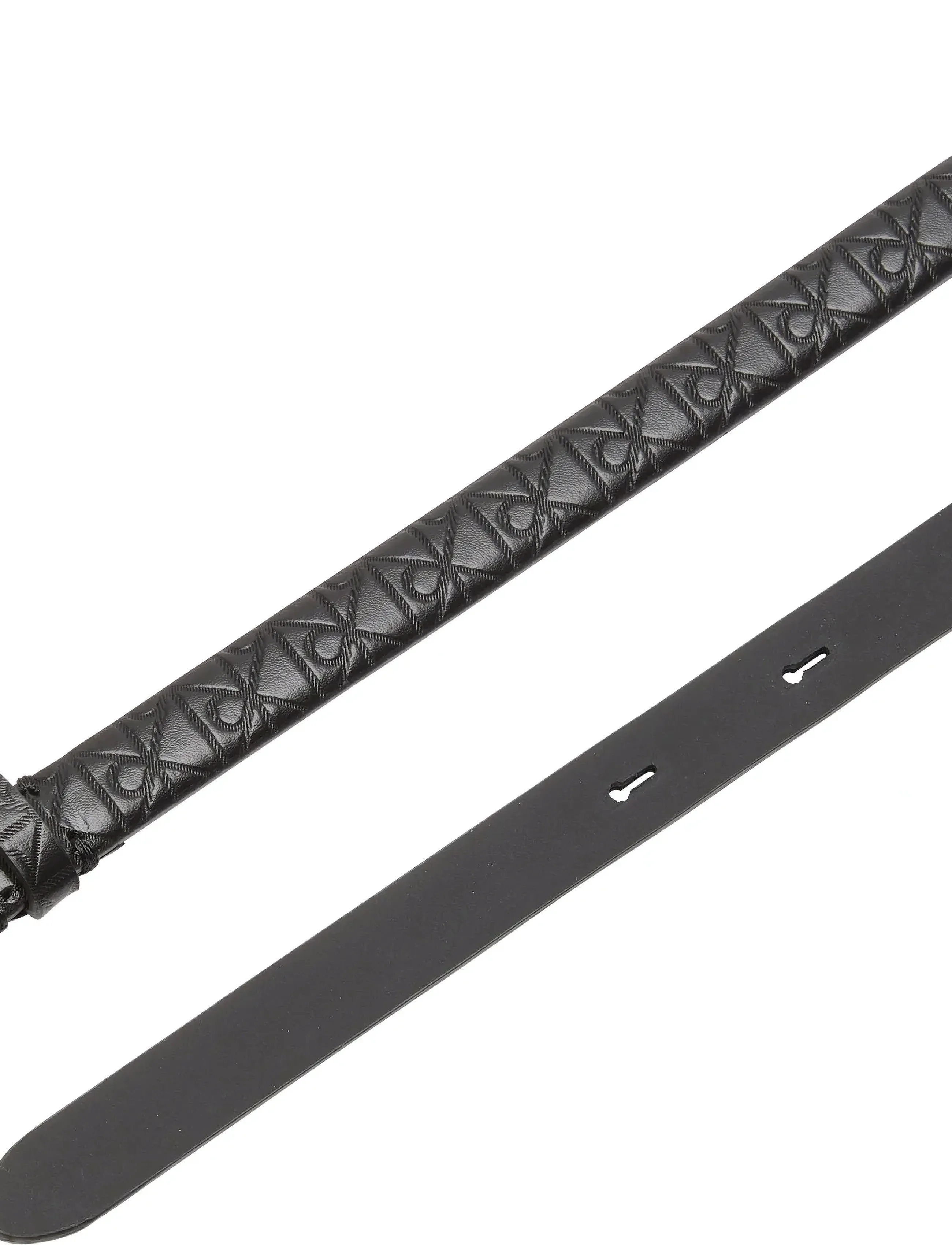 Calvin Klein - EMBLEM BUCKLE AOP 15MM BELT - vardagsskärp - black aop  antique light gold - 5