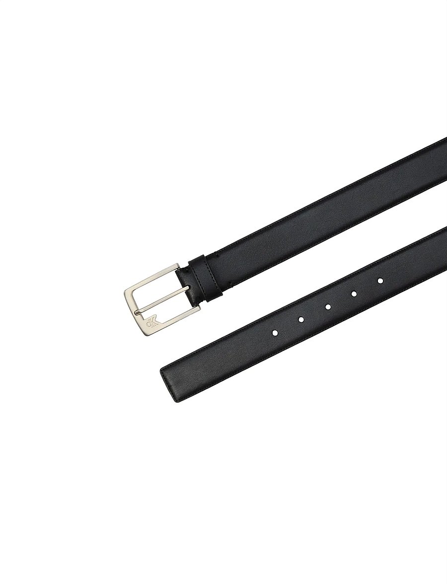 Calvin Klein - OVAL BUCKLE SHINY STRAP 15MM - odiniai diržai - black tumbled deep gold - 3