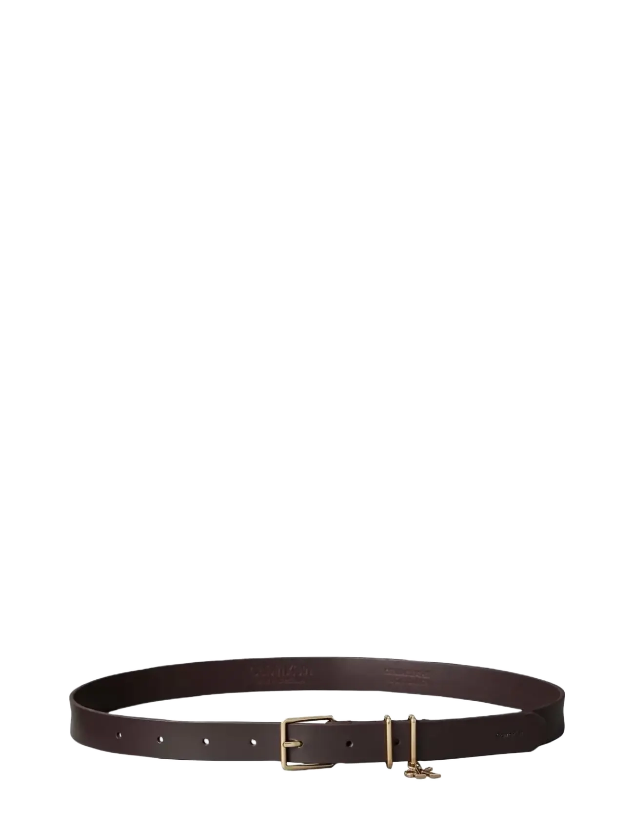 Calvin Klein - MONOGRAM CHARM  KEEPER BELT 25MM - læderbælter - delicioso  antique light gold - 1