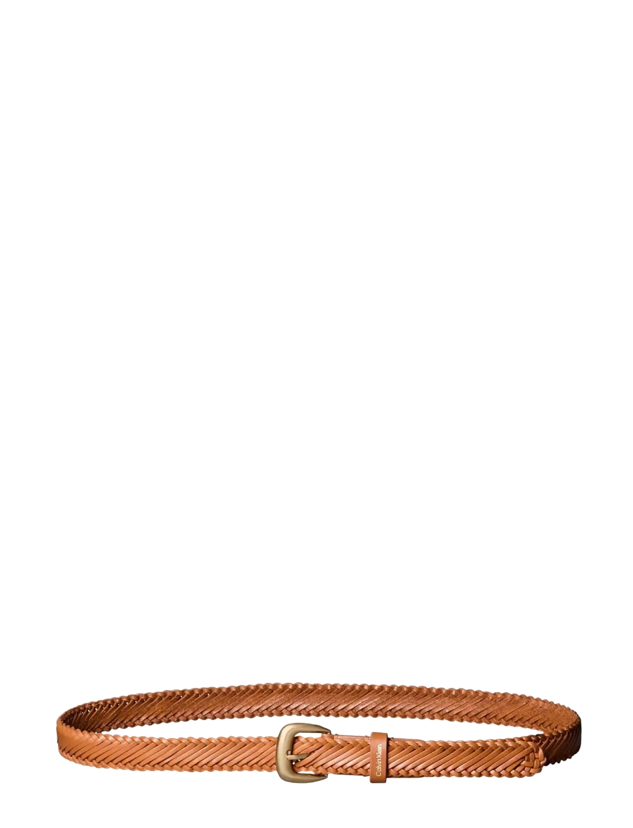 Calvin Klein - BRAIDED LOGO BUCKLE 25MM - bælter - argan oil   antique light gold - 2