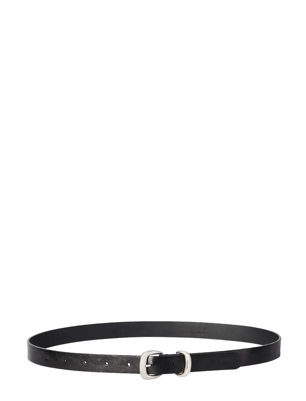 Calvin Klein 2PIECE LOGO BUCKLE 25MM GLOSSY - Accessoires - BLACK ANTIQUE NICKEL / black