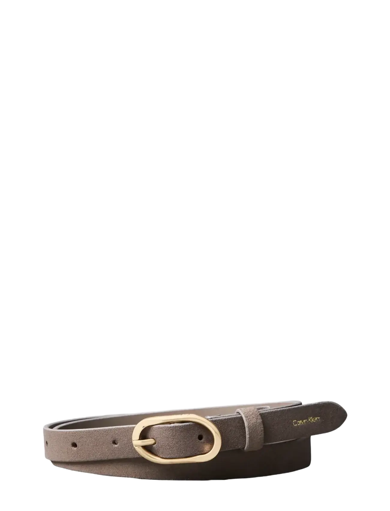Calvin Klein Organic Buckle Suede Belt 20Mm, 100, Belts, Braun - Casual Belt, Frauen
