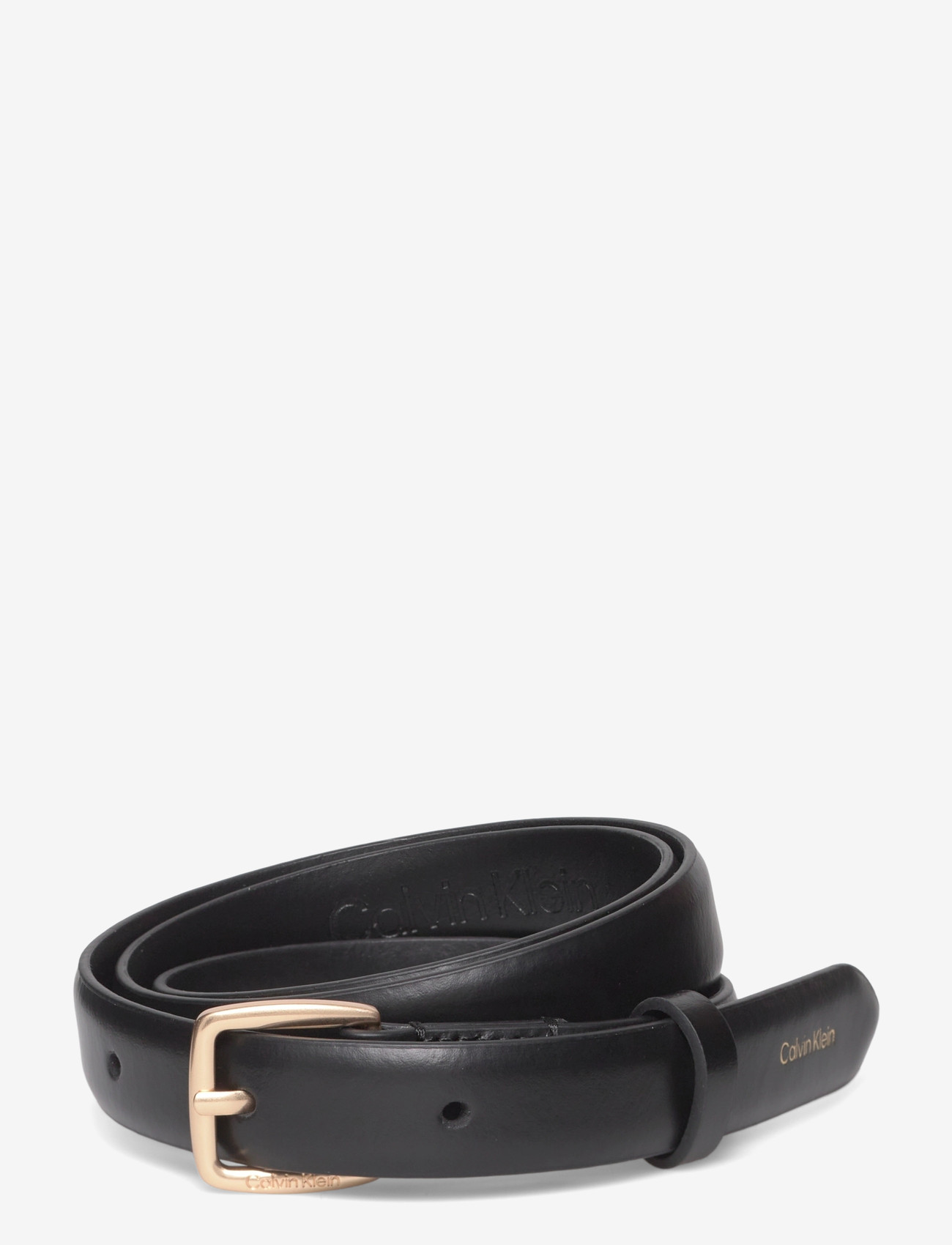 Calvin Klein - ESSENTIAL BUCKLE 20MM - casual riemen - ck black   antique light gold - 0