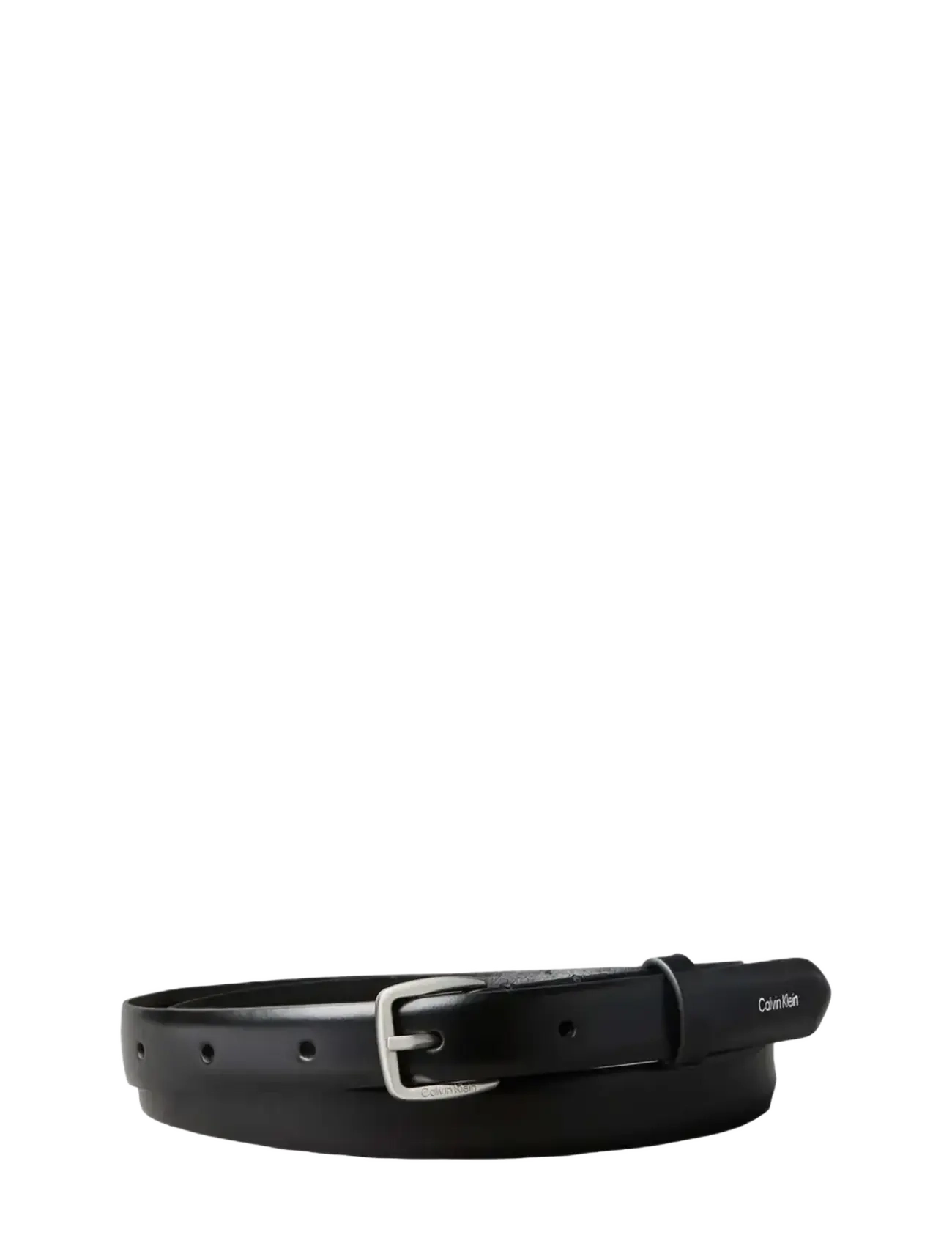 Calvin Klein ESSENTIAL BUCKLE 20MM - Læderbælter - CK BLACK   ANTIQUE NICKEL / black