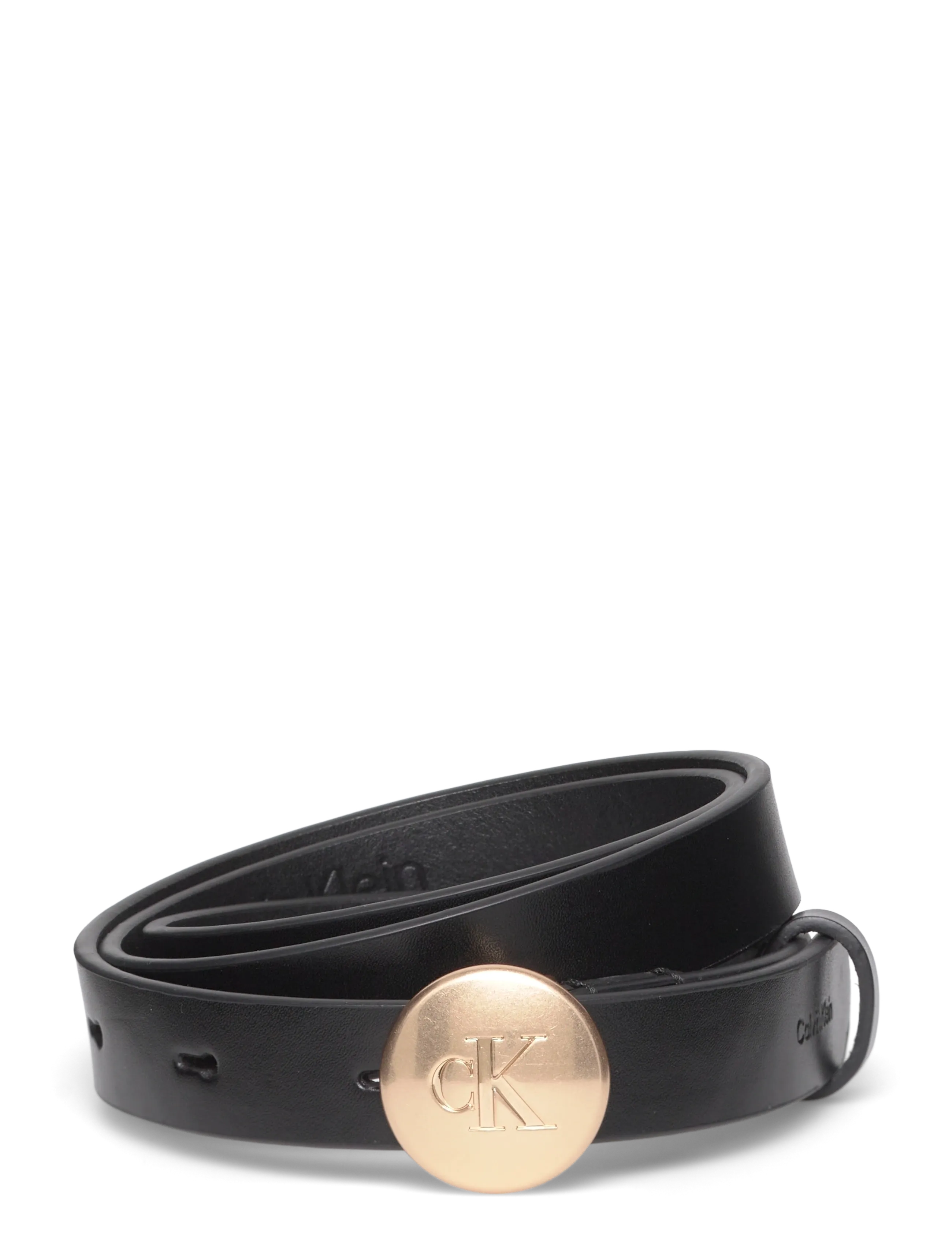 CALVIN KLEIN Rund Engraved Ck Buckle 20 Mm Schwarz - 95 - Damen