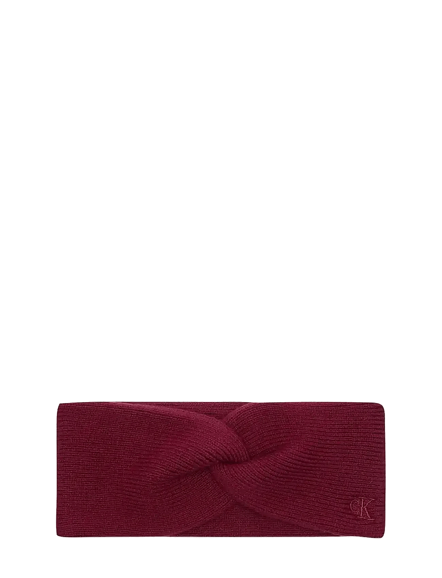 Calvin Klein - CK FINE RIB TWIST HEADBAND - stirnbänder - beet red - 0