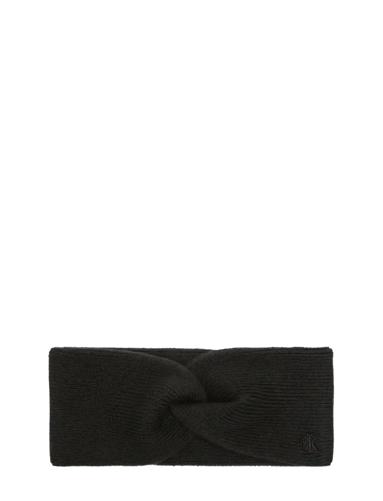 CK FINE RIB TWIST HEADBAND - BLACK