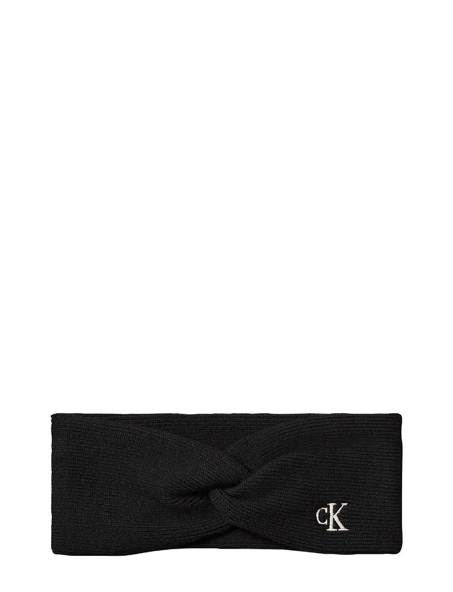 Calvin Klein - CK FINE RIB TWIST HEADBAND - hårbånd - black - 0