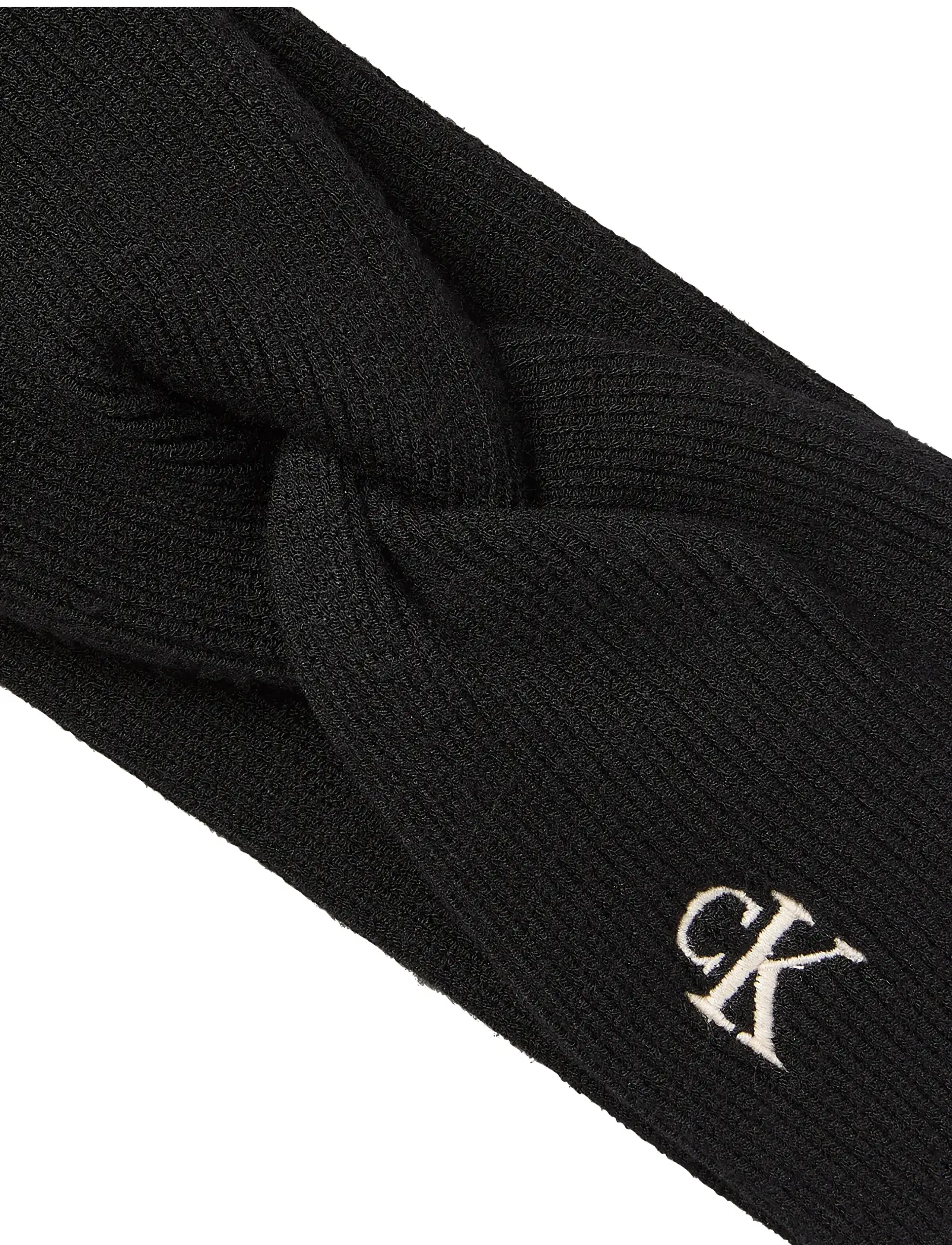Calvin Klein - CK FINE RIB TWIST HEADBAND - stirnbänder - black - 1